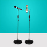Floor Mic Stand Removable Easy to Use Round Base Multifunctional Vertical Mic Stand for Performance Live Singing Studio Meetings
