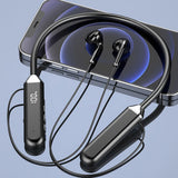 Neckband 5.2 Bluetooth Headphones Extra Long Standby Stereo Noise Reduction Earplug Sports Headphones With Digital Display