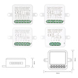 Zigbee Mini Smart Switch Relay Module Support 2 Way Control Switch for Smart Home Automation, Works with Alexa Google Home