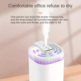 3L Ultrasonic Air Humidifier Cool Mist Humidifier with Night Light and Three Nozzles Quiet USB Aromatic Humidifier for Home