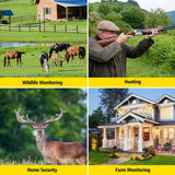 4K WiFi Wildlife Game Trail Camera Traps with 13MP SONY Native Sensor, 850nm LEDs, 65ft Detection Range for Hunting