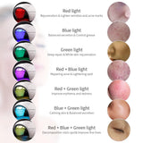 New 7 Color Round FoldableLED Photon Light Therapy Facial Device Skin Rejuvenation Acne Remover Anti Wrinkle Beauty Equipment