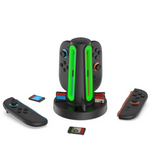 GW-4In1 Charging Dock For Switch 2 Controller Charging Station Card Storage Base With 360° LED Indicators For NS Switch 2