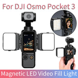 1/2 Pcs Magnetic Fill Light for DJI Osmo Pocket 3 Rechargeable LED Video Light Photography Lighting Sports Camera Accessories