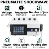 202612Bar Pneumatic Shockwave Therapy Machine For ED Treatment Pain Relief New Professional Shock Wave Body Relaxation Massager