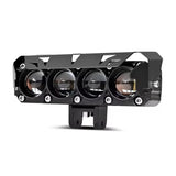 Motorcycle LED Headlights with White and Yellow Dual Beams Four Eye External Electric Vehicle Spotlights and Headlights