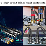 Dual XLR Female To Dual RCA Male 5Ft Hifi Stereo Audio Connection Cable, Heavy Duty Interconnect
