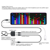 Pickup Analyzer with Clock 20 Dynamic 7 Color Music Spectrum Display 384 LED 1624 Segment Rhythm Light Level Voice Sensor