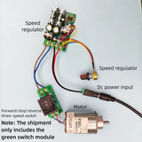 0-120V Motor Controller Switch Motor Forward And Reverse Switch 0-20A Forward/Stop/Reverse Two/Three Gear Motor Control Module
