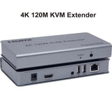 4K 120M KVM Extender Via RJ45 Cat5e Cat6 Cable HDMI HDMI Extender Video Transmitter Receiver Support Laptop USB Mouse Keyboard