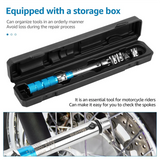 Spoke Torque Wrench, 2-10 NM Motorcycle Spoke Wrench Set, Steel Torque Wheel Spoke Spanner with Storage Box, 5.0-6.8mm