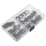340pcs Internal Tooth Star Lock Spring Quick Washer Push On Speed Nut Assortment