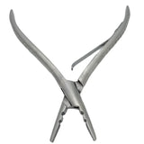 Mini Portable 7 Inch Silver Stainless Steel Clamp Hair Extension Plier with Two Holes Keratin Hair Extensions Removal Tools