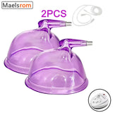 2pcs Butt Chest Enlargement Vacuum Suction Cup Colombian People EnlargeGluteal Cupping Machine Accessories With Y-Shaped Hose