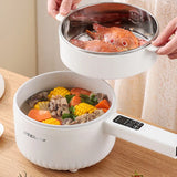 600W Electric Cooking Pot Rice Cooker Hotpot  Multicooker Pancake Smart Electric Skillet Fried Pan 1.6L Food Steamer 220V
