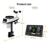 New WiFi Weather Station Wireless Indoor Outdoor, Thermometer with Rain Gauge and Wind Speed/Direction Weather Forecast UV