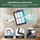 24 Pcs Kit For Robot Vacuum Cleaner: 1 Main Brush,6 Dust Bags,6 Mop Pads,4 Filters,6 Side Brushes And 1Cleaning Brush
