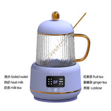 400ml Electric Kettle Health Preserving Pot Slow Cooker Mini Boiled Water Pot Kettle Glass Stew Cup Multifunctional Teapot 220V