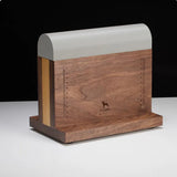 North American Black Walnut + Gray Wood + PLA bag cover-GEJI handmade leather craft bent edge mold