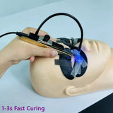 LED UV Light Eyelash Tweezer Fast Curing UV Lash Glue Handheld System for All Metal Material Nail Gel Lash Glue