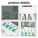 Tuya ZigBee Intelligent Automatic Reclosing Protector Multifunctional Current Voltage Meter LCD Display Switch Power Meter
