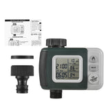 Digital Automatic Watering Timer with Rain Delay Grey& Dark Green G3/4 US G1/2 EU UK Optional ABS Digital Display 2*1.5V AA