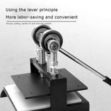 Embossing Plate Die Cutter Heavy-Duty Handmade Leather Cutting Machine,Dual Guide Shafts Die Cut Machine - Various of Materials