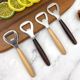 20pcs Stainless Steel Bottle Opener Bartender Wood Beer Opener
