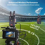 400m 5G 4K Wireless Video Transmitter Receiver HDMI Extender Dual Display Adapter Support Battery Wedding Camera Live Streaming