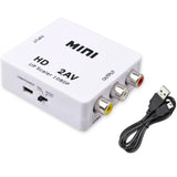 HDMI-compatible TO AV RCA CVSB L/R Video 1080P Scaler Adapter Converter Box
