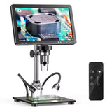 DM12 1500X Digital HD Video Microscope Coin Magnifier 20MP HDMI Electronic Microscope for Soldering with 10.1 Inch IPS Screen