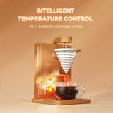 Book Shaped Electric Pour over Coffee Machine 300ml Foldable Detachable 7 Holes Drip Coffee Maker for Home Travel Office