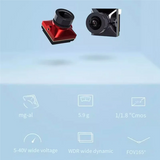 For Caddx Ratel2 Analog Camera 500MP Pixel 165° Viewing Angle Traverser FPV Versatile Convenience Camera, Easy Install Black
