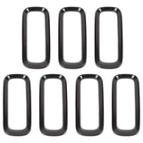 7Pcs Bright black without Mesh Front Grille Inserts Sticky Grill Cover Frame Trims Kit for Jeep Renegade 2015-2018