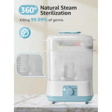 Baby Bottle Steamer, 2-in-1 Bottle Steamer and Dryer, Easy One-Dial Control Electric Steam Bottle Dryer for Baby Bottles TOOL
