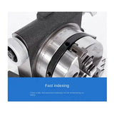 4-Inch Micro Universal Indexing Head Simple Index Plate for Vertical & Horizontal Inclination Drilling Milling Machine Tool