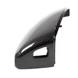 Car Snap-On Rearview Mirror Cover Carbon Fiber Side Wing Mirror Cover With Holes For R8 2016-2021 TT 8S 2015-2021