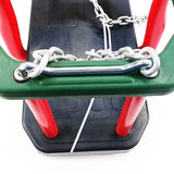 Portable High Back Full Bucket Toddler Swing Seat Green Kid Swing Rubber Outdoor Seat Swings