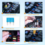 60PCS Micro3 Fuse ATL Blade Assortment Kit 3 Prong Micro Blade Fuses Replacement 5A 7.5A 10A 15A with Puller Tool for Trucks RVs