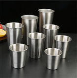 10pcs Stainless Steel Pint Cup Unbreakable Drinking Glasses Metal Beer Glasses