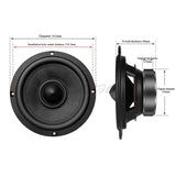 1pc Car Audio 6.5-inch 80W Car Mounted High-frequency Speaker with Lossless Coaxial Subwoofer and Full Range Speaker