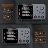 DC 30V 10A Power Supply USB Charging Adjustable DC Regulated Switching Power With Output Button DC Power Switch A
