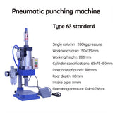 Pneumatic Punching Machine Hand Press Machine Adjustable Force 200KG Pneumatic Puncher 110V/220V Single Column