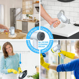 Portable Electric Spin Scrubber Cordless Power Scrubber with Replaceable Heads Electric Cleaning Brush for Bathroom/Sink/Window