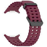 Ocean Sport Silicone Band Replacement Soft Bracelet Sweatproof Sport Watchband Watch Strap for Samsung Galaxy Watch 7 Ultra 47mm