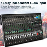 Professional USB Karaoke Audio Sound Mixer Console 18 Channel Noise Cancelling Function Audio Sound Cards Mixers