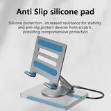 9-in-1 for IPad Pro USB C Hub Stand for M4/M2/Air 13/12.9/11", 4K HDMI, Ethernet, SD/TF Reader, 3xUSB 3.0, Foldable Dock