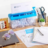 High Quality ABS Hand Shredder Hand Crank Mini Manual Shredder Transparent Eco-Friendly Documents Paper Cutting Tool Home Office