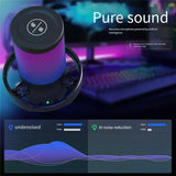 Noise Reduction Condenser Microphone With Tripod Bracket Gaming Streaming Microphone Shock Mount For PC Computer L