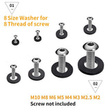 500Pcs Nylon Flat Washer Assortment Set Washers Metric Sealing Spacer Gasket